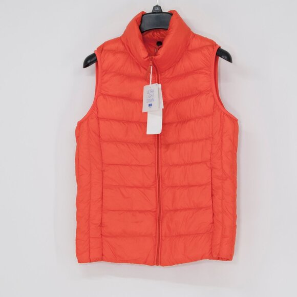 Uniqlo Ultra Light Down Vest – Bright Coral, XS, NWT - Picture 1 of 4